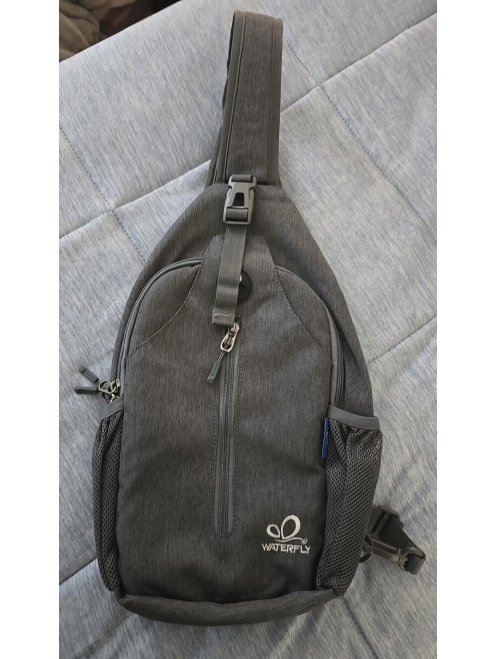 WATERFLY Crossbody Sling Backpack Sling Bag Travel Hiking Chest Bag Daypack